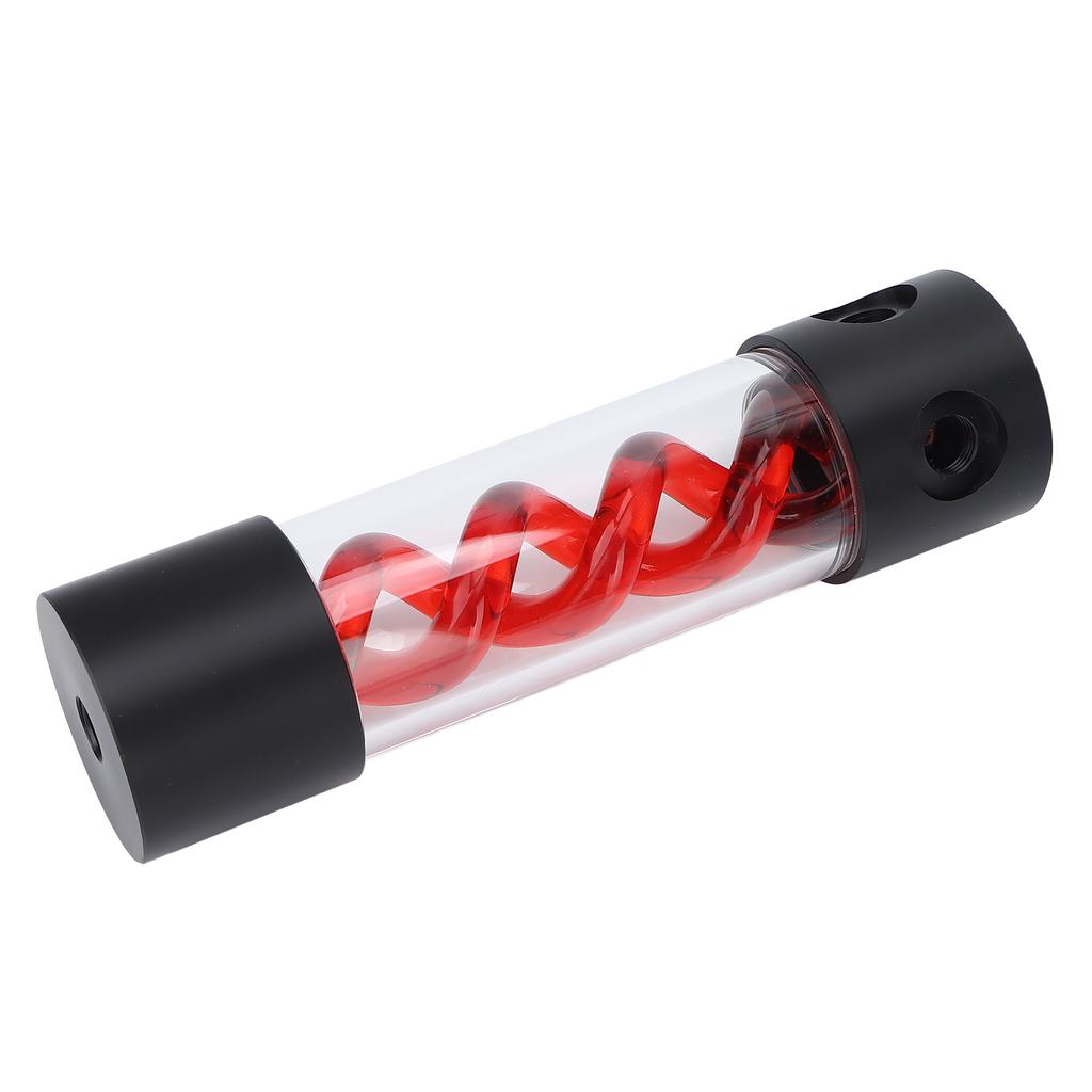 Резервуар для водяного охлаждения 200 мм акриловый 4 отверстия G14 резьба цилиндрический водяной охлаждающий бак для компьютера