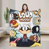 LLoud Houses Family Cartoon Flannel Throw Blanket for Couch Sofa Bed  Softized Quality Picnic Blanket