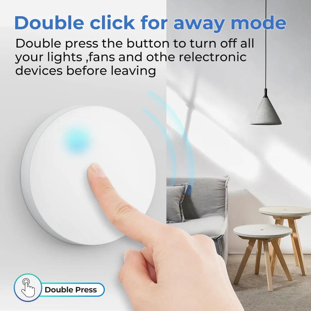 Tuya Zigbee однокнопочный беспроводной переключатель сцен: Настенный выключатель для умного дома