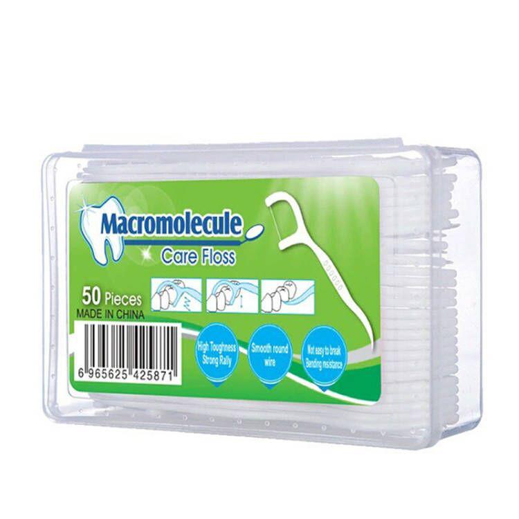 50 зубных нитей в упаковке на китайском и английском языках с индивидуальным логотипом для клиник и больниц