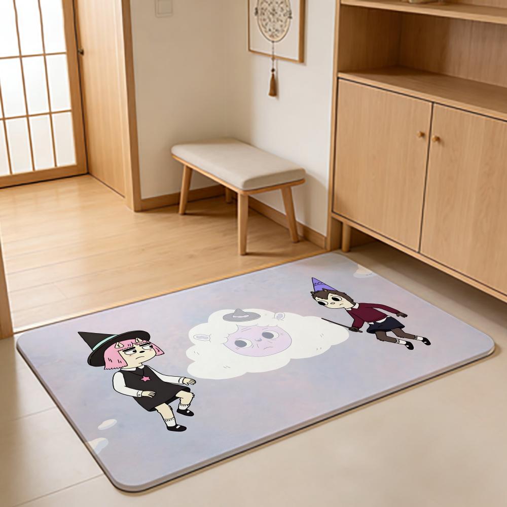ANIME S-Summer Camp Island Floor Mat Absorbent Floor Mat Non-Slip Entrance Rug for Bathrooms Restrooms and Toilets