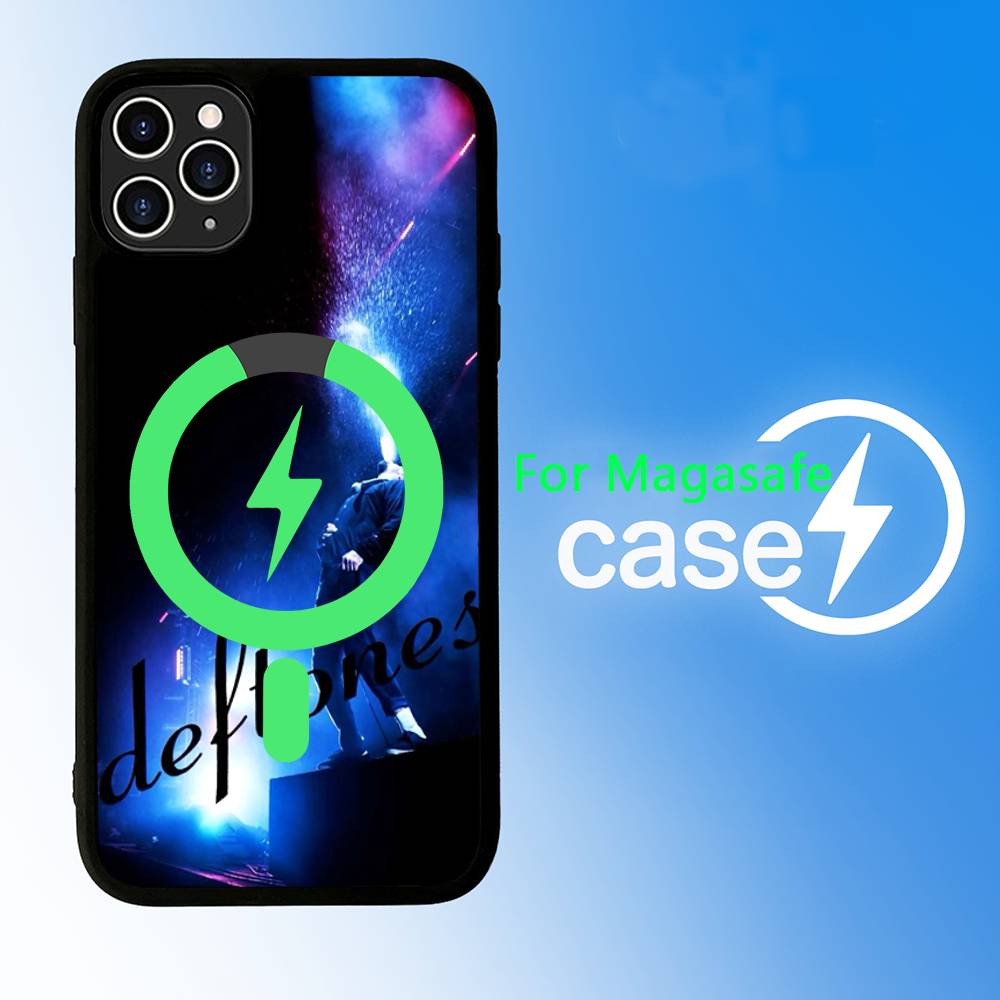 Band D-Deftones Black For Magsafe Magnetic Phone Case For iPhone 16 15 17 Pro Max 11 12 13 14 Plus Cover