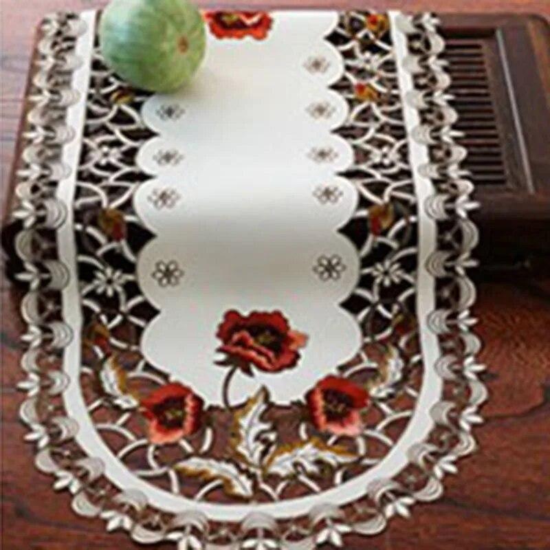 Vintage Embroidered Cloth Rectangular Wedding Table Cloth Event Party Banquet Home Decoration Table Cover CDN