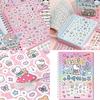 Cartoon Sticker Book Self-Adhesive Stickers Decorative Sticker Book for Arts Craft Greeting Cards Scrapbook Decoration