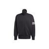 Adidas Originals Trefoil Solid Logo Embroidery Striped Stand Collar Jacket Men Jacket Black HR8695