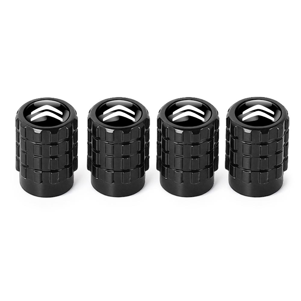 PEZN4 4pcs Aluminium Car Tire Valve Stems Caps Gear shaped Valve For Citroen C1 C2 C3 C4 C5 C6 C8 C4L DS3 DS4 DS5 VTS Auto Accessories