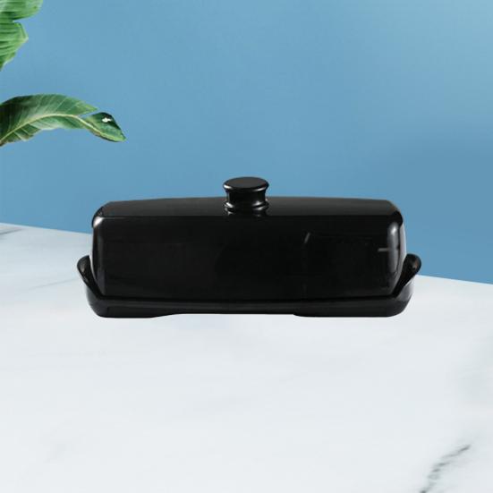 Butter Box with Lid Spatula Easy Grip Handle Butter Storage Container Dust-Proof Dishwasher Safe Refrigerator Butter Dish for Kitchen Cafe