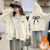 Girls Casual Jackets Spring Sweatshirt Coats Autumn Kids Bow Print Thin Zipper Outerwear Teen Sport Clothes 5-14 Years