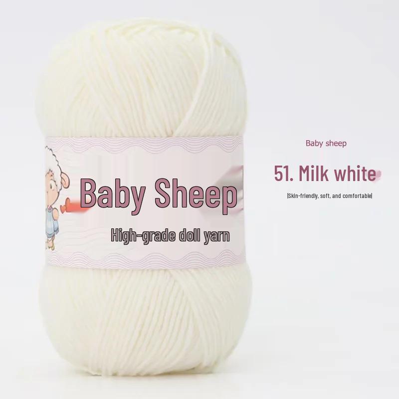 Пряжа из 4 нитей combed milk cotton (хлопок с молочным протеином) в мотке, для вязания спицами и крючком своими руками: Идеально для детских свитеров и шарфов