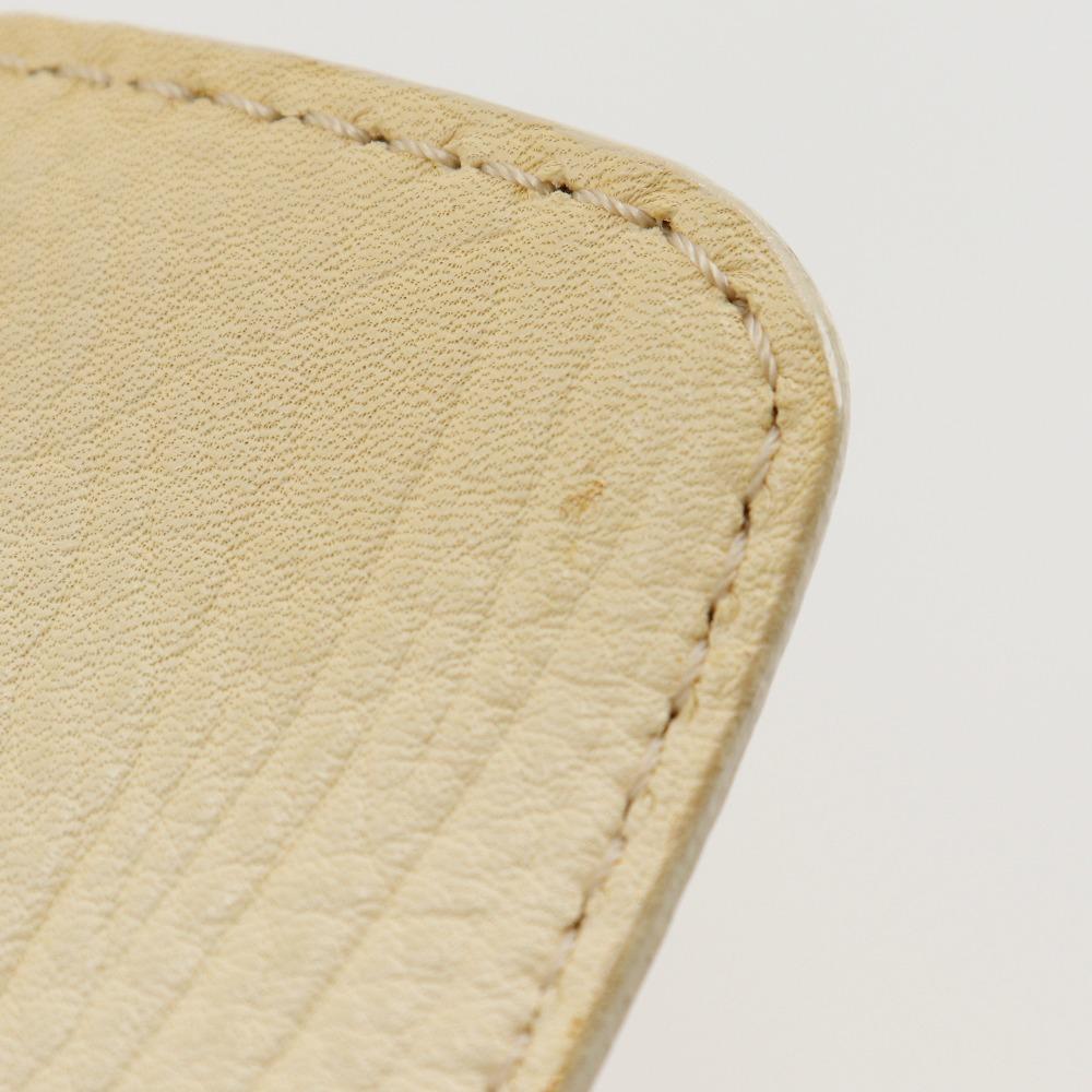 Celine Mini Boston Bag Tote Bag Triomphe Off White Leather Women Used