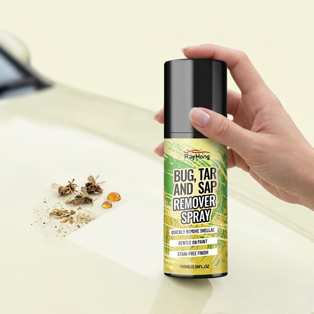 Car Bug Remover Washing Bird Droppings Tree Sap Asphalt Traces Breaks down Stubborn Dirt Paint Decontaminate Tar Cleaning Liquid