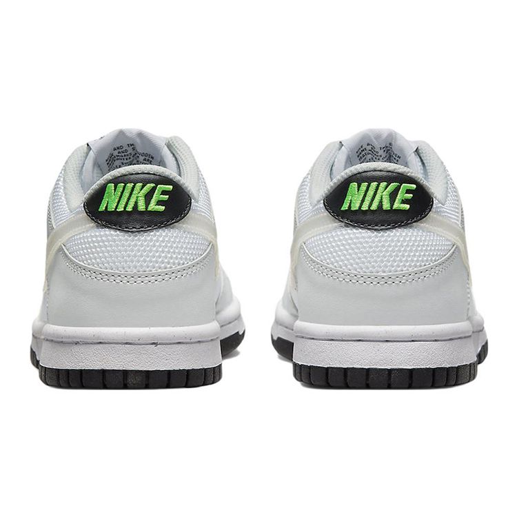 Nike Детские кроссовки Dunk Low GS Glitch Swoosh White Photon-Dust Black DV3033-001