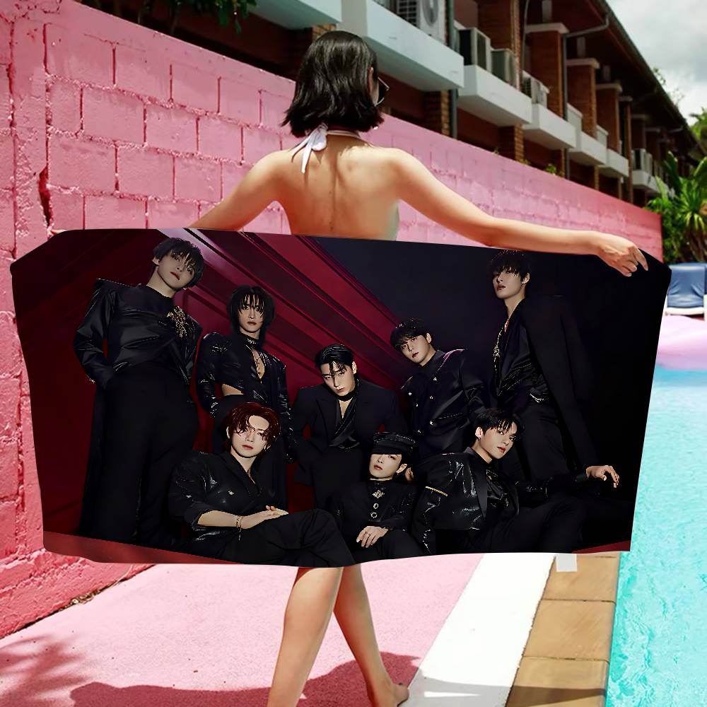 Корейский Поп A-ATEEZ Большие Микрофибровые Пляжные Полотенца Быстросохнущее Полотенце Песок Пляжные Полотенца Полотенце для Бассейна Для Путешествий Плавание Бассейн Йога