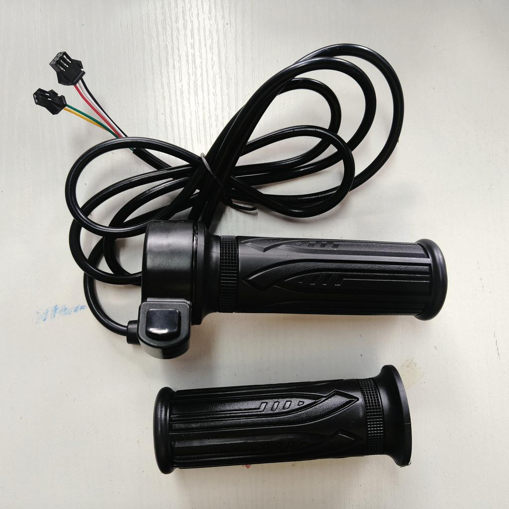 ELECTRIC BIKE RIGHT HAND THROTTLE with ON OFF BUTTON +LEFT HAND GRIP SCOOTER ACCELERATOR