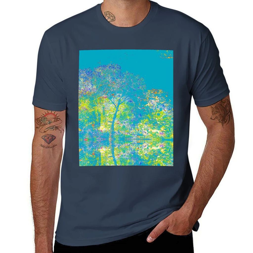 Aqua Reflection Tshirt Fashion Graphic Tee For Men