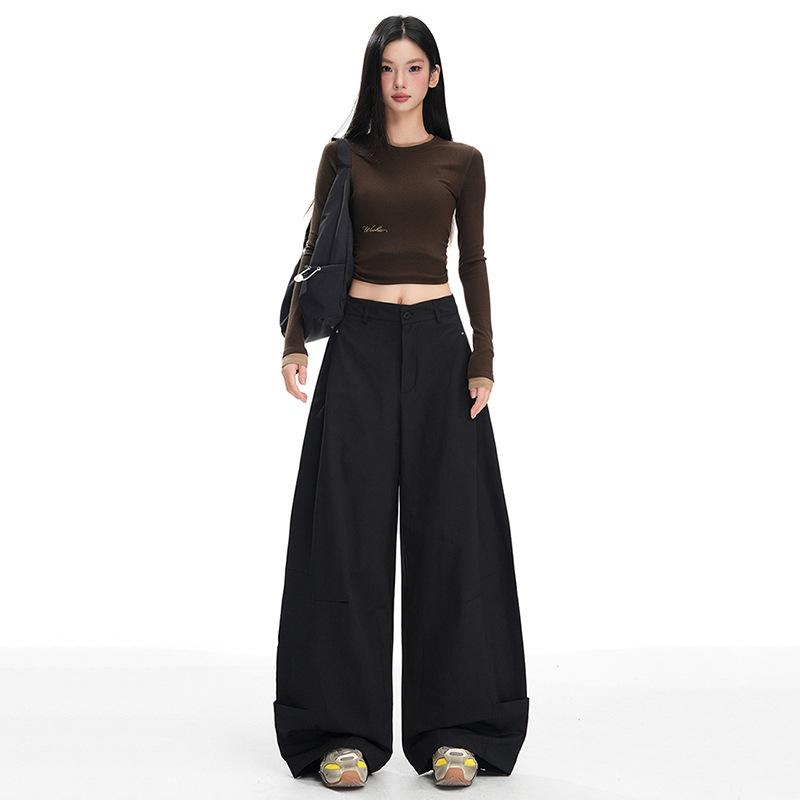 Autumn Women's High-Waist Loose Wide-Leg Pants