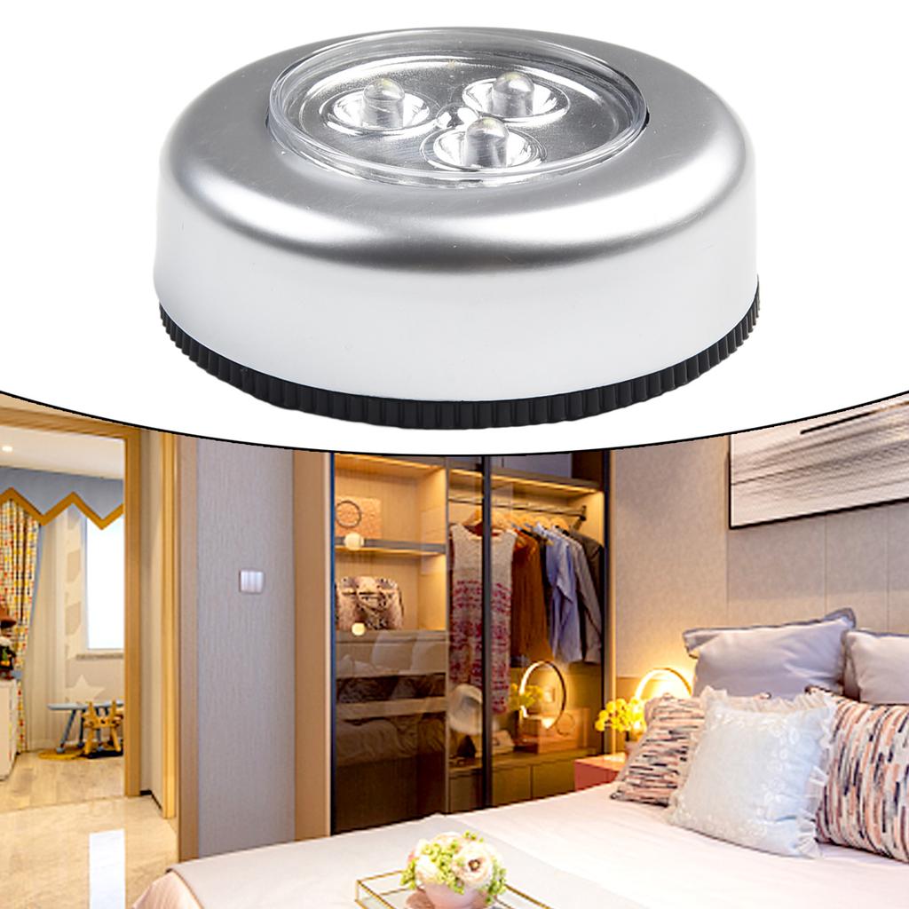 Сенсорный светильник диаметром 7 см Легко устанавливается Безопасный Самоклеящийся