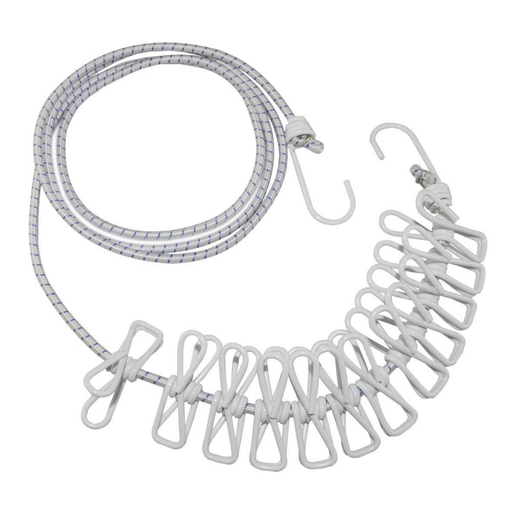 12 зажимов эластичная наружная портативная эластичная дорожная вешалка для одежды ветрозащитная уличная бельевая веревка для сушки белья