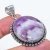 Chevron Amethyst Gemstone 925 Sterling Silver Jewelry Pendant 2.01" SU-10693