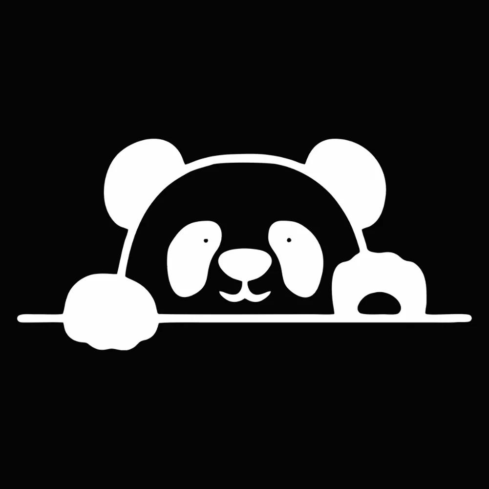 Наклейки на автомобиль Винил Панда Подглядывает Квадроцикл Креативная наклейка Милая Заглушка Царапина Холодильник Кондиционер Автоаксессуары Экстерьер