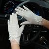 Sunscreen Cotton Thin Gloves Summer Breathable Soft UV Protection Outdoor Cycling Open Finger Driving Gloves