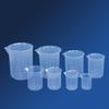 Transparent Round Handleless Measuring Cup with Spout and Scale