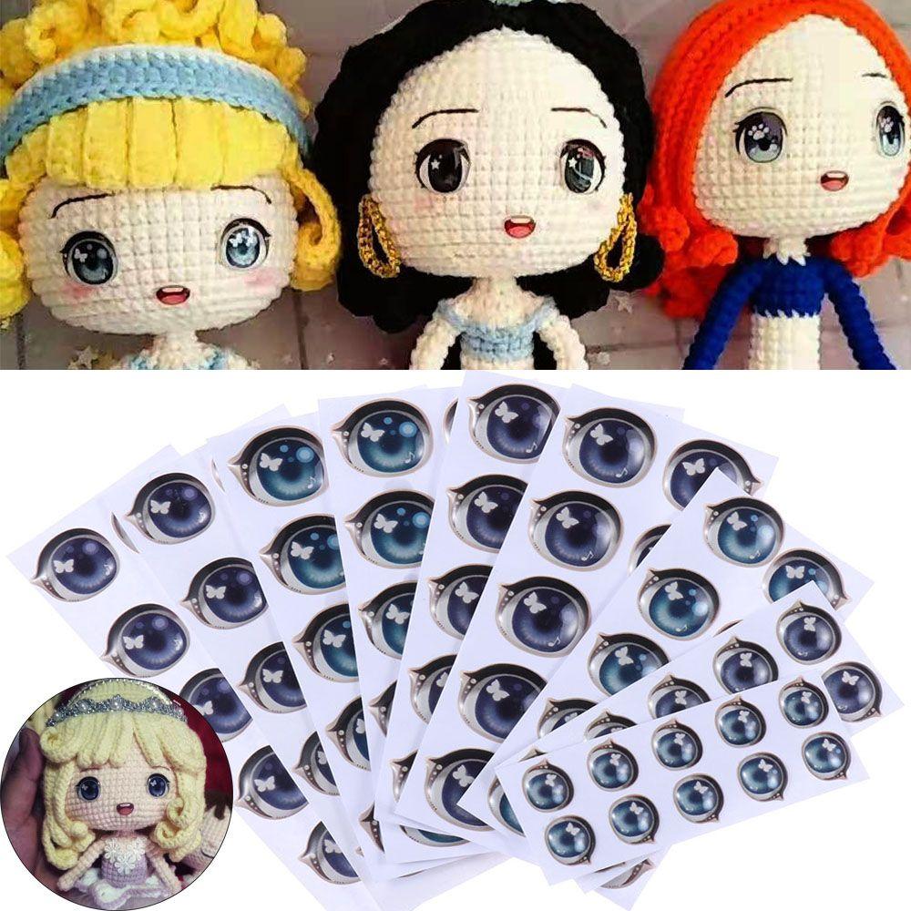 Аксессуары аниме фигурка куклы милые наклейки лицо орган Пастер мультфильм глаза наклейки глиняные наклейки