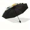 1pc Tiger Mandala Automatic Open/close Folding Umbrella, Compact Portable Travel Umbrella,Cute Umbrella, Durable Construction yy250804109