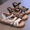 Новые Сандалии Мода Простые Ретро Обувь для Девочек Летние Плоские Легкие Детские Туфли Классические Элегантные Повседневные на Каждый День 2025 Пляжная Обувь