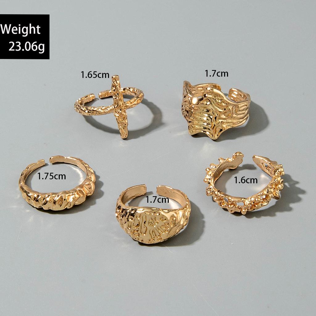 European and American Bohemian Personality Starfish Ring Set Geometric Hollow Sunflower Ring Ring Woman