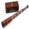 Functional Vintage Replica Brass Nautical Antique Telescope Brass Nautical Spyglass Collectible Decor 38.1 Cm.
