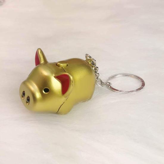 Брелок-фонарик в виде мультяшной свиньи, светодиодный звуковой дизайн свиньи, брелок для вечеринок, чулки, подвеска в виде животного, подарок
