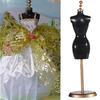 Mini Dress Clothes Gown Mannequin Model Stand for Dollhouses Display Holder
