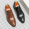 Men's Shoes Pointed Leather Shoes Fashion Men's Business Dress Shoes Trend British Style Wedding Leather Shoes