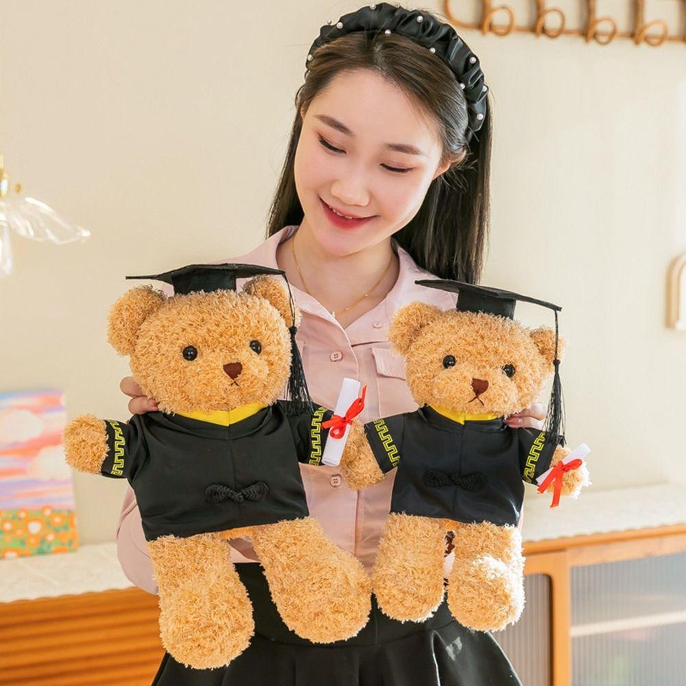 30cm Cute Stuffed Animal Doll Soft Graduation Gift Creative Doctor Bear Plush Toy Graduation
