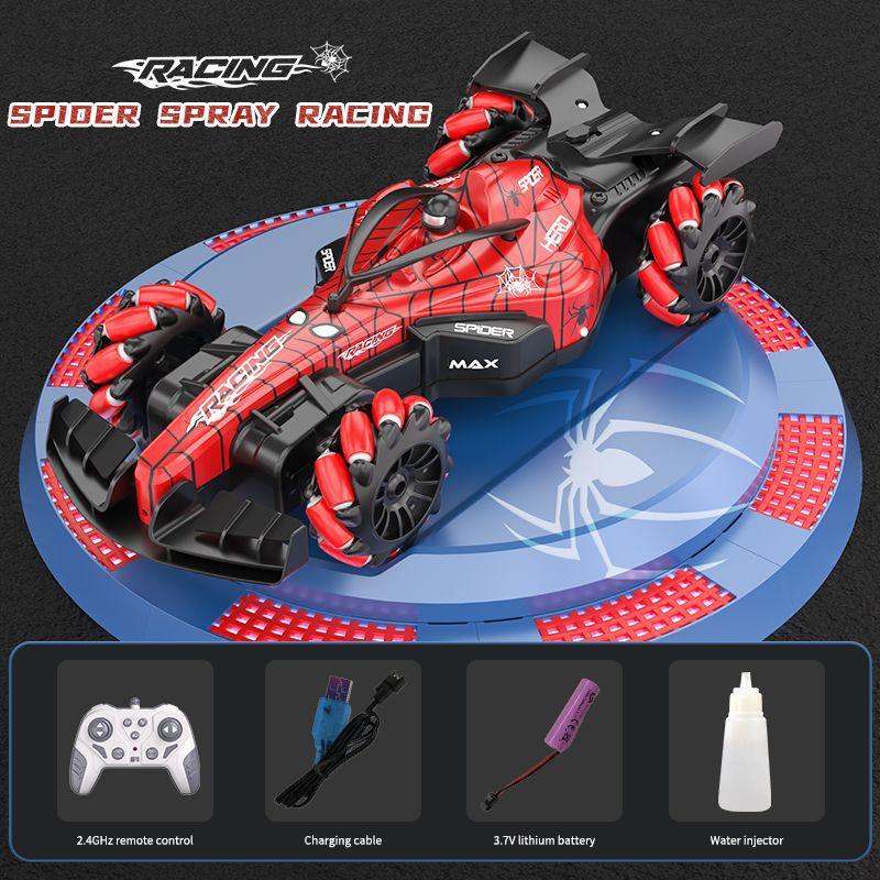 Spider Remote Control Car Toys for Boys, Large Size 2.4 GHz 4WD RC Drift Stunt Car with Lights Music Spray,Cool Spider Toys Christmas Birthday Gift
