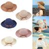 Модная женская складная шляпа с хвостиком и бантом, козырек от солнца