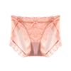 French Women Lace Panties Sexy Underwear with Low Waist Hip Lifting Mesh Transparent Hollow Out Comfortable Breathable Girl's Underwear