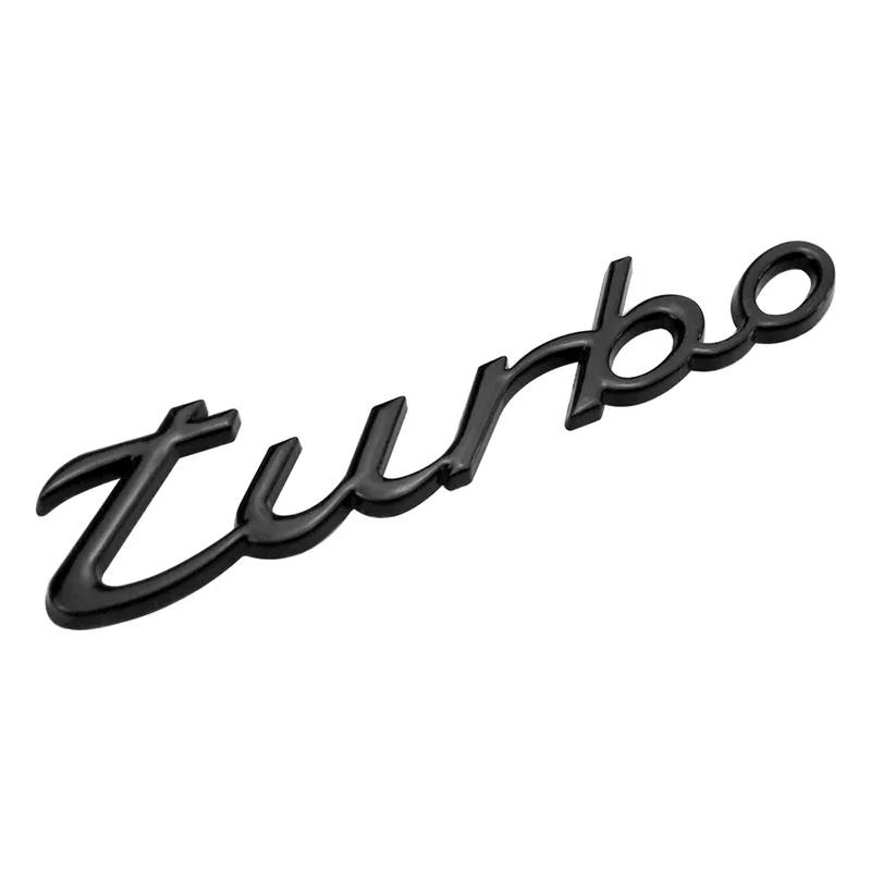 3D Metal Turbo Letters Rear Trunk Front Grille Hood Emblem Badge Sticker Universal For Mazda Hyundai BMW Honda KIA Mitsubishi yk2