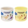 Skater Lunch Box Plastic Cups, 200ml, Set of 2, Kids', Antibacterial, Dishwasher Safe, Made In Japan, Dinosaur Design, KE4AAGW