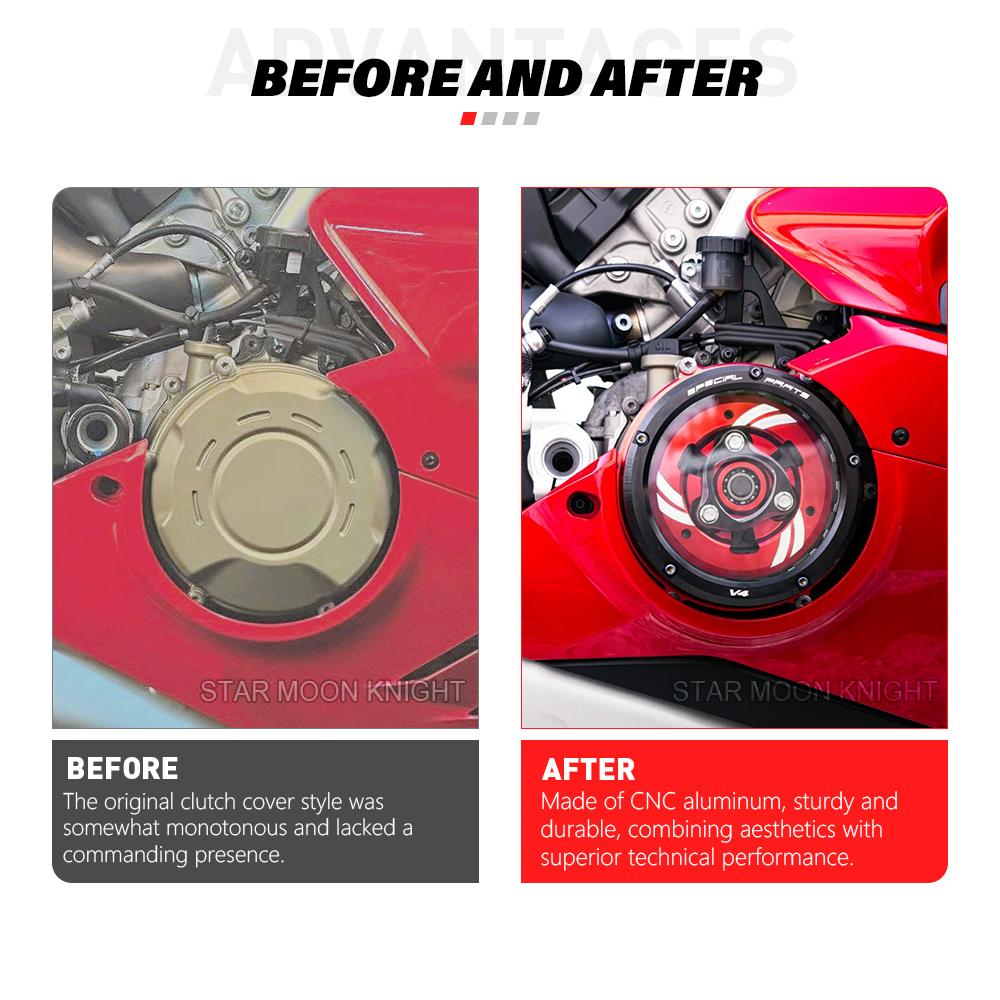 For Ducati Panigale V4 V4s V4 Speciale 2018-2023 Clutch Cover Engine Racing Spring Retainer Protector Guard Moto Accessories