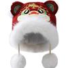 Thickened Children's Lion Dance Hat Ear Muffs Winter Warm Hat Fashion Plush Beanies  Outdoor