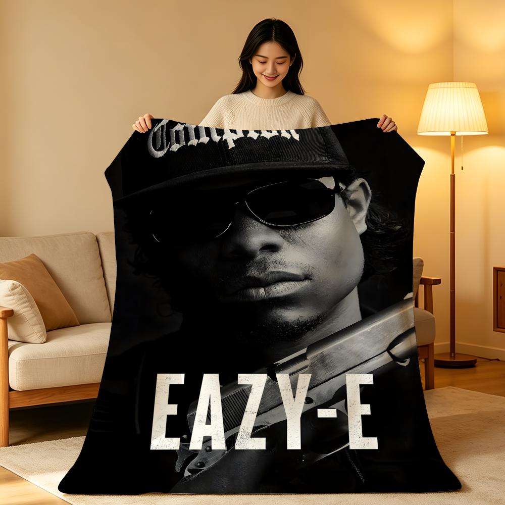 Music E-Eazy-E Throw hot High-Density Short Plush Blanket Soft Skin-Friendly for Sofa Nap Air-Conditioned Room
