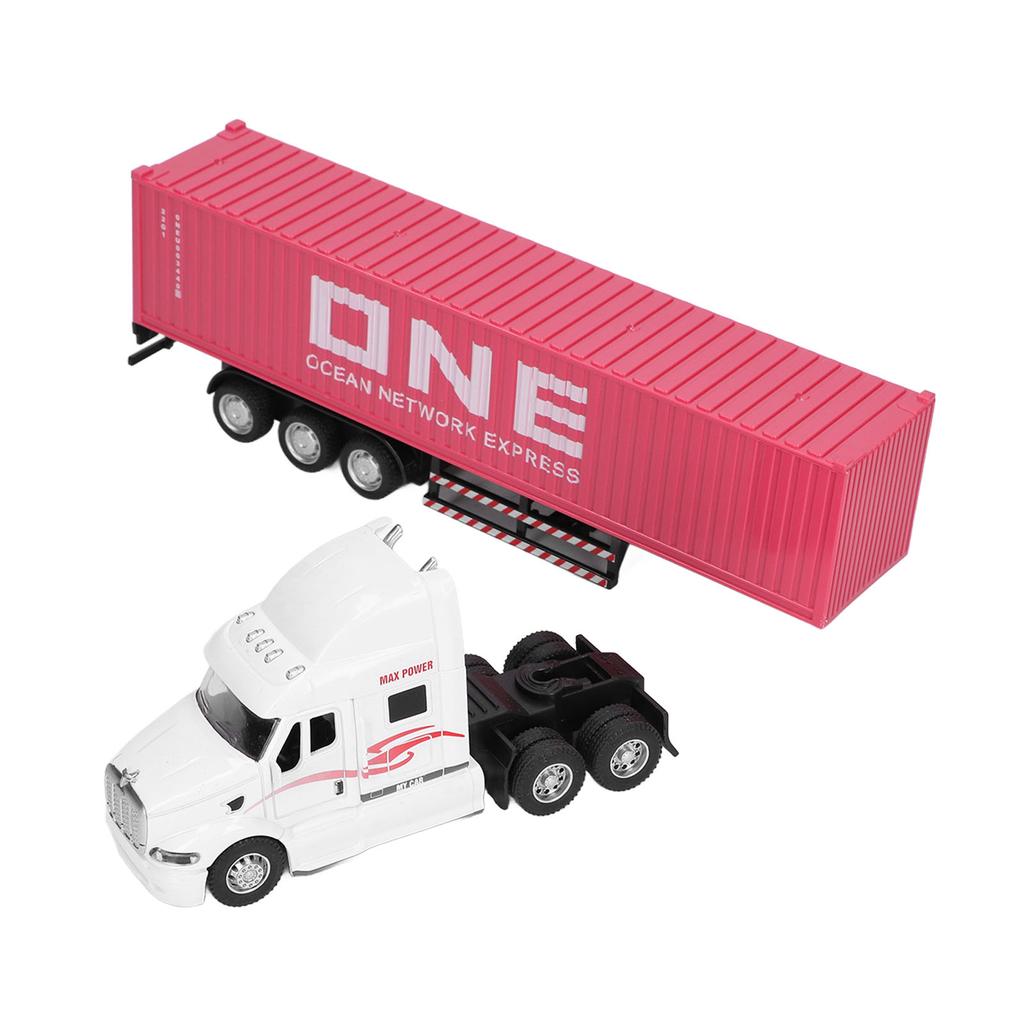 Container Truck Model 1:48 Vivid Exquisite Beautiful Decorative Toy Ornament for Above 3 Years