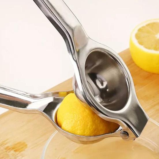 Manual Lemon Juicer Fruit Squeezer Comfortable Grip Stainless Steel Easy To Clean Seedless Lemon Squeezer