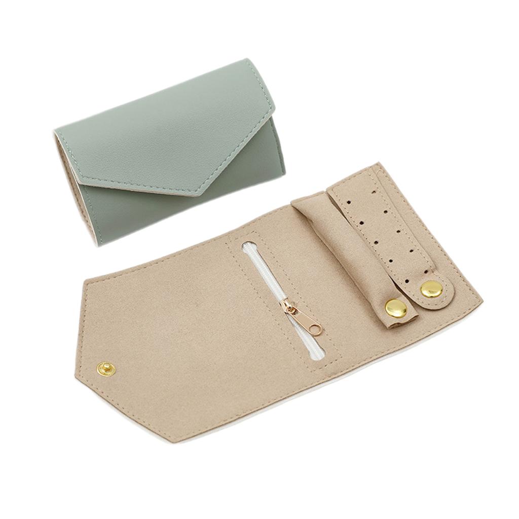 Compact and Practical Jewelry Roll Foldable Jewelry Case Bag for Journey Rings Necklaces Perfect for Any Occasion