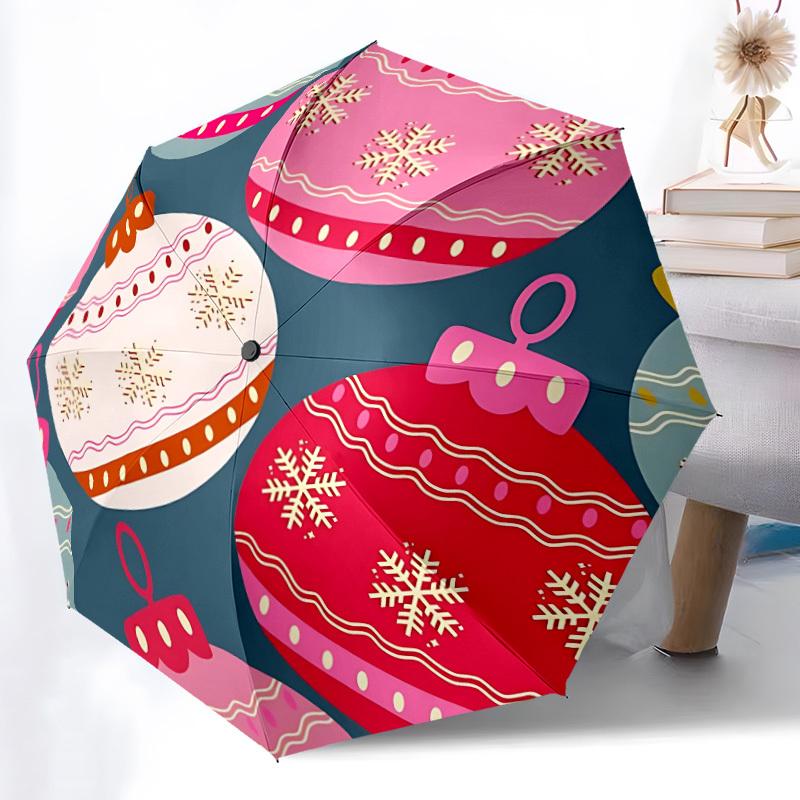 1pc Lanterns Print Automatic Cute Umbrella 8-Bone Design Compact Gear for Outdoor Travel, Perfect Holiday Gift yy251230046