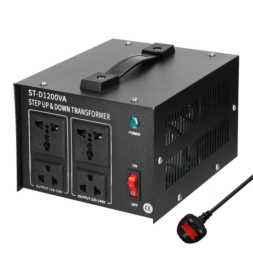 Step Up&Down Transformer Compact Size Voltage Converter 1200VA Portable Home Electrical Appliances