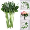 10Pcs Gardening Craft Accessories Fake Flower Stem Rose Flowers Head Decoration