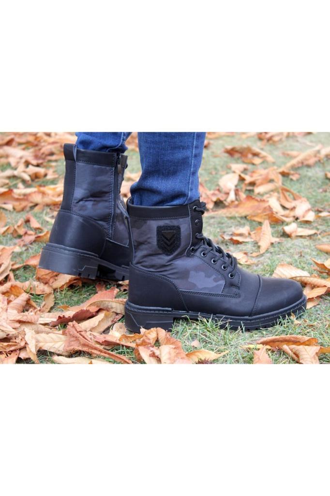 Tactical Military Outdoor Boots Genuine Leather Waterproof For Hunting Trekking